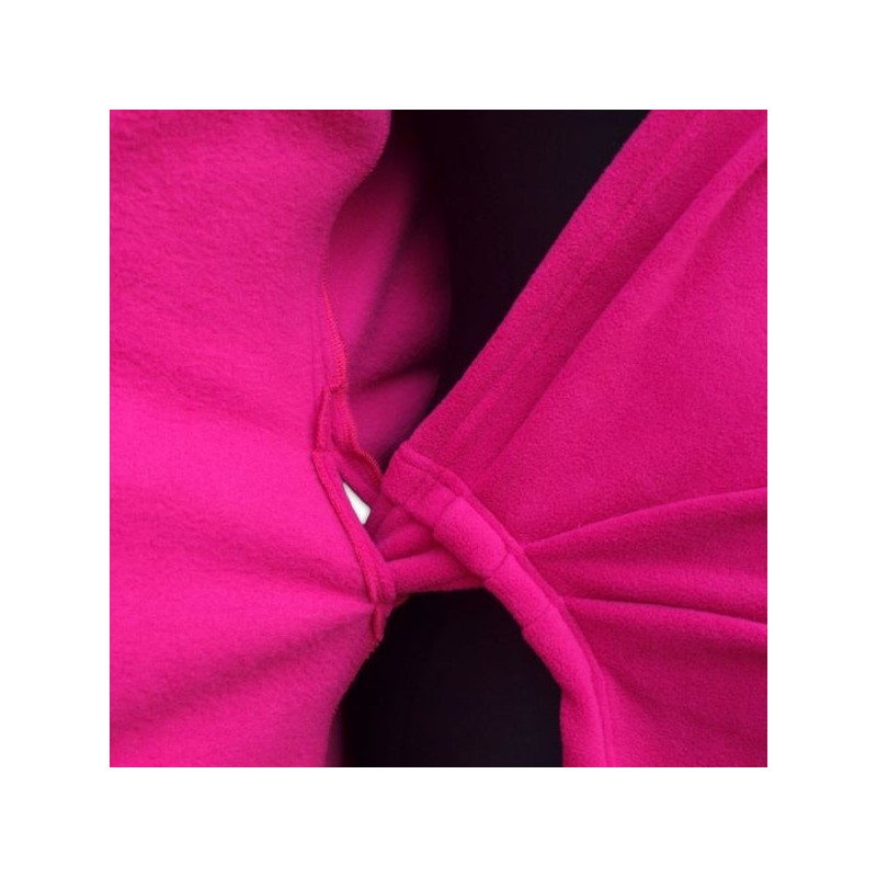 Zina - zavinovací fleesový kabátik tmavo ružový