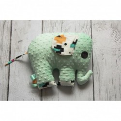 Hračka - vankúšik sloník Minky zelený