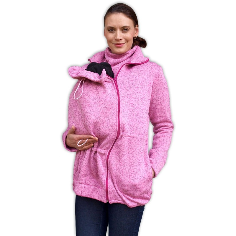 Renáta - sveter na predné nosenie ružový melír