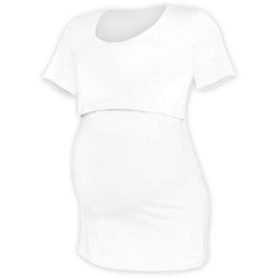 Kateřina - tričko na dojčenie, krátke rukávy, biela