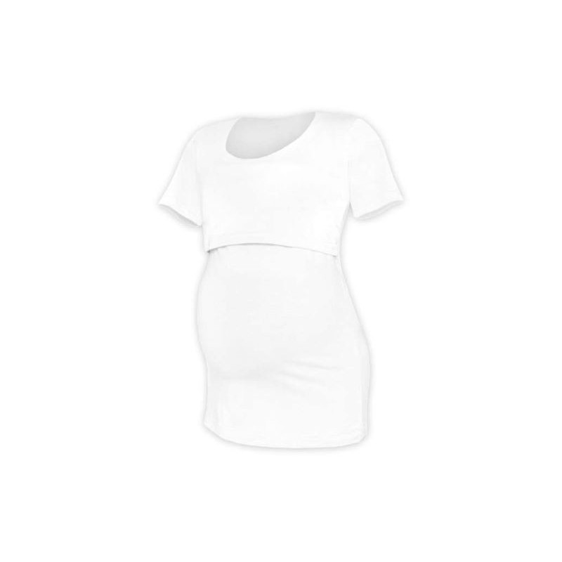 Kateřina - tričko na dojčenie, krátke rukávy, biela