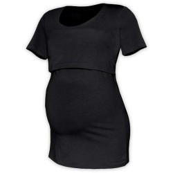 Kateřina - tričko na dojčenie, krátke rukávy, čierna