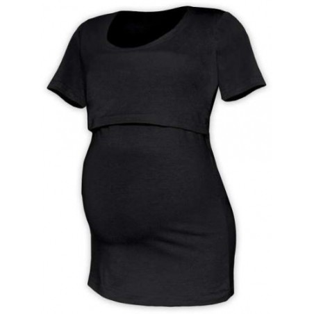 Kateřina - tričko na dojčenie, krátke rukávy, čierna