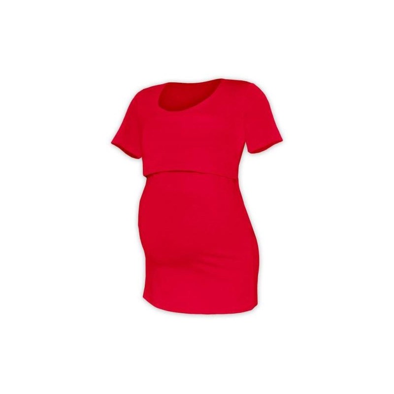 Kateřina - tričko na dojčenie, krátke rukávy, červená