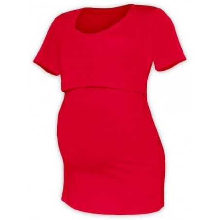 Kateřina - tričko na dojčenie, krátke rukávy, červená