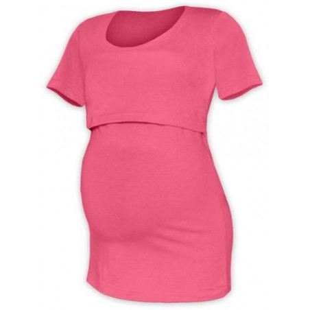 Kateřina - tričko na dojčenie, krátke rukávy, lososová ružová