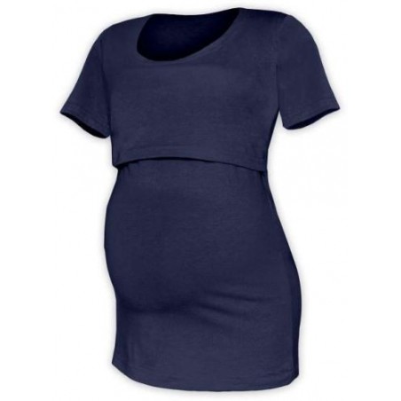 Kateřina - tričko na dojčenie, krátke rukávy, tmavo modrá