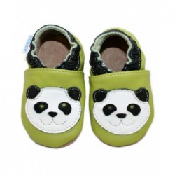 Kožené capačky Babice Panda - zelené