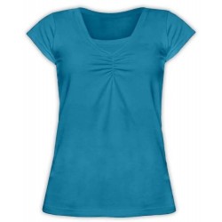 Klaudia - tričko na dojčenie, krátke rukávy,  petrolejová