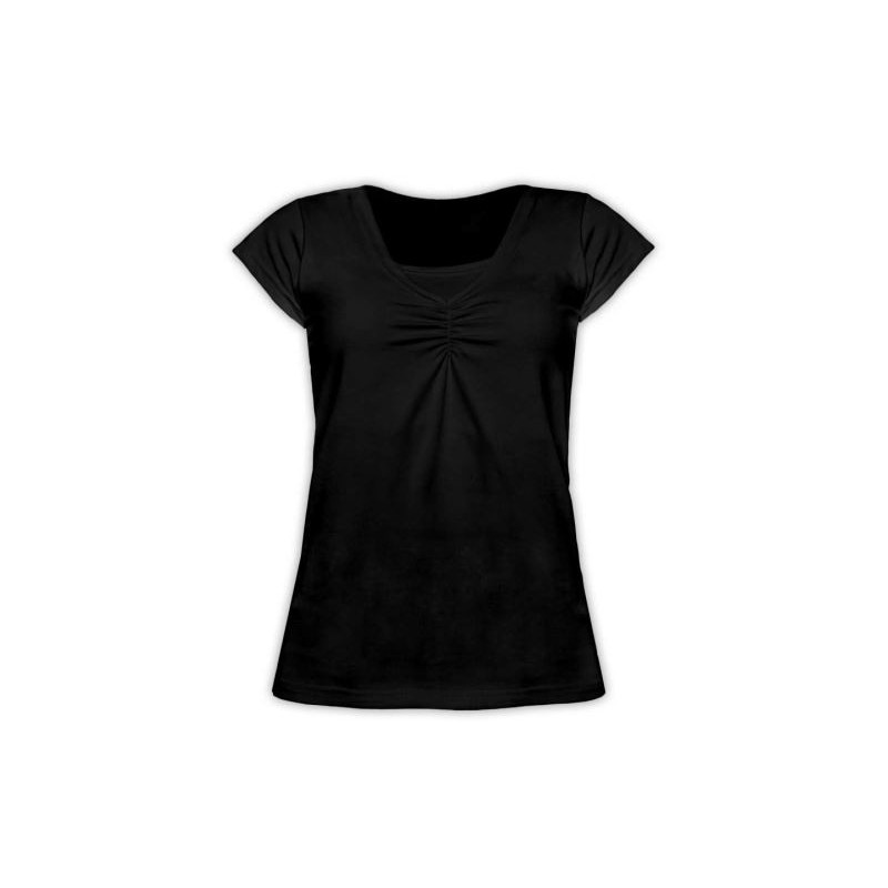 Klaudia - tričko na dojčenie, krátke rukávy,  čierna