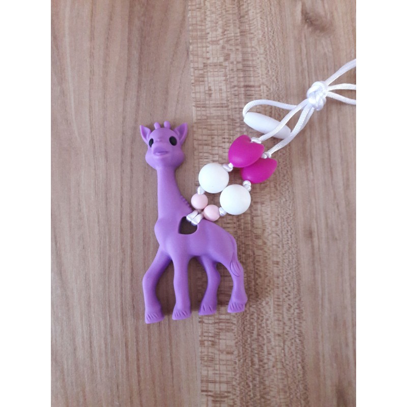 LImitovaná edícia - fialová žirafa s ružovou a bielou