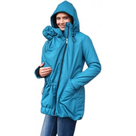 Zora - zimná bunda na nosenie detí petrolejová