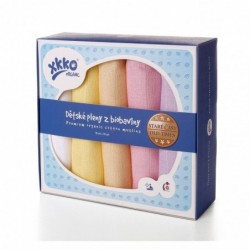 Plienky z biobavlny XKKO Organic 70x70 Staré časy - Pastels for Girls 5 ks