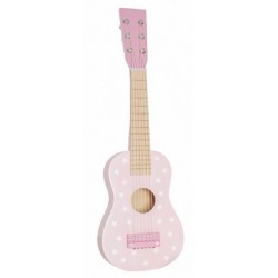 Jabadabado Drevená detská gitara ružová