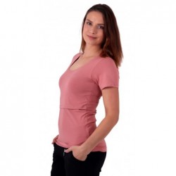 Kateřina - tričko na dojčenie, krátke rukávy, staroružová